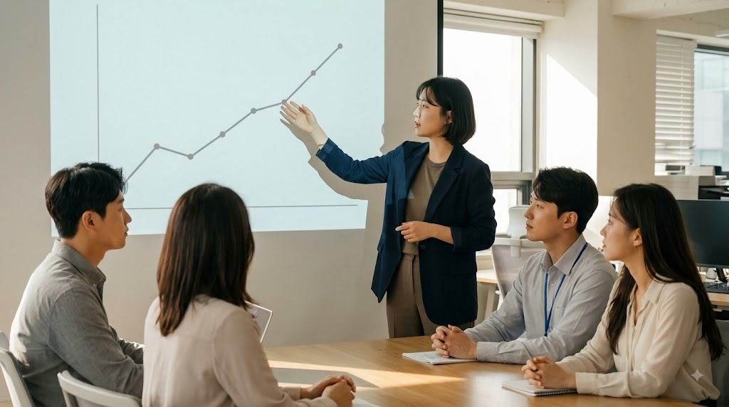 도면을 검토하는 현장 담당자