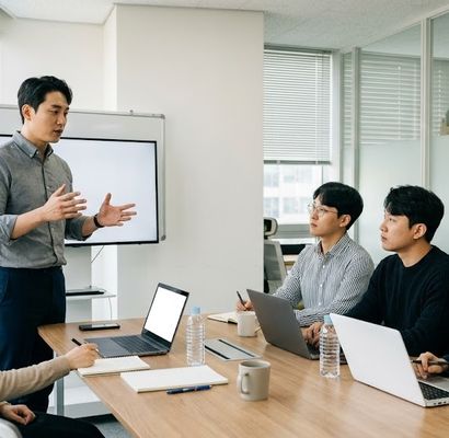 사내 발표 장면