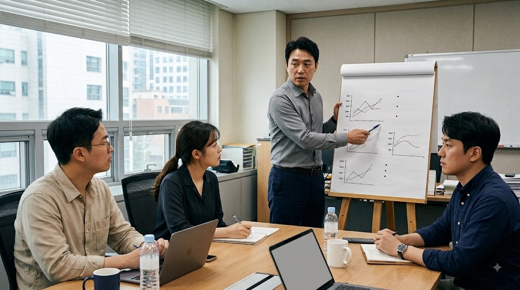 결합 요금 구성을 설명하는 담당자