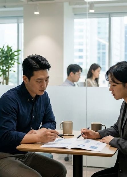 미디어 업종 도입 장면